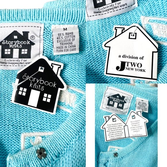 Storybook Knits New York Theme Button Up Sweater NWT Size M - Picture 9 of 13